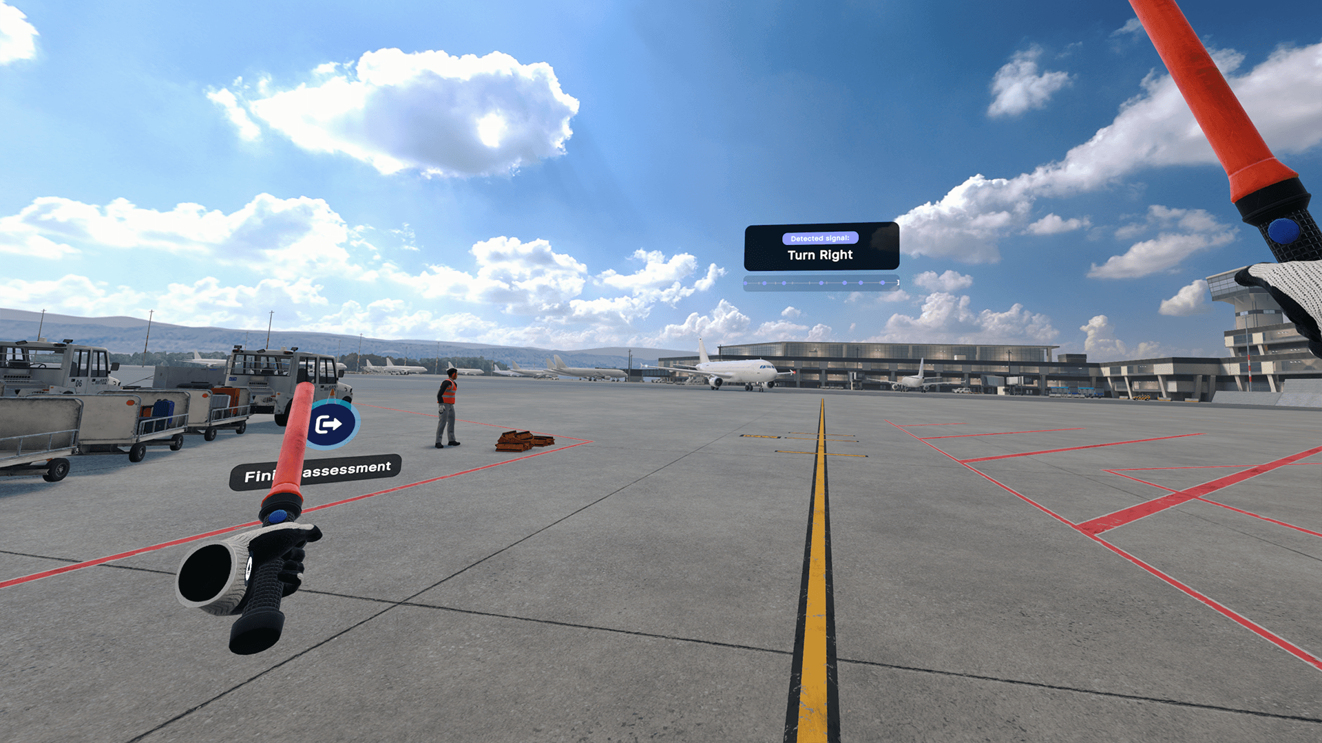 Aircraft Arrival (Assessment) VR training screenshot 3