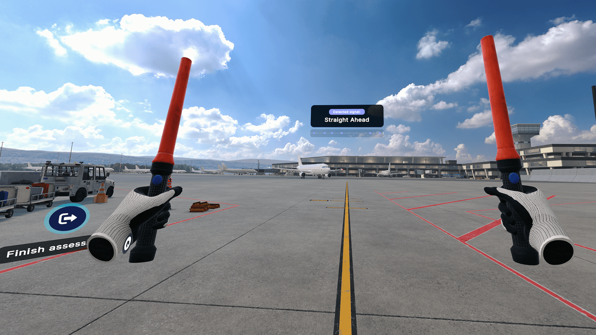 Aircraft Arrival (Assessment) VR training screenshot 2