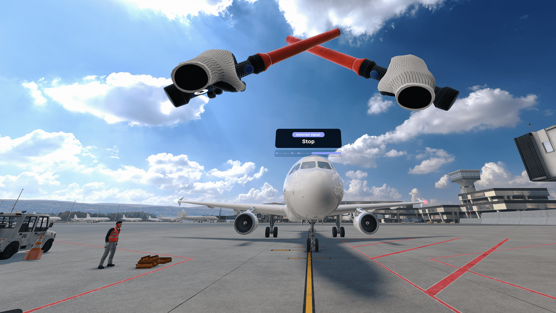 Aircraft Arrival (Assessment) VR training screenshot 1