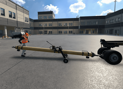 Coupling Towbar to Aircraft